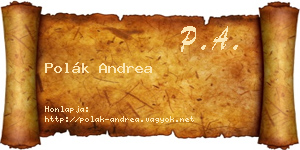 Polák Andrea névjegykártya