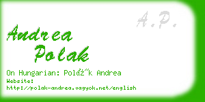 andrea polak business card